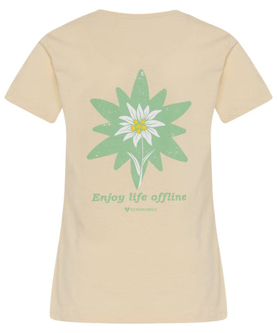 Edelweiss Backprint - Damen EcoBlend Shirt von Bergmensch